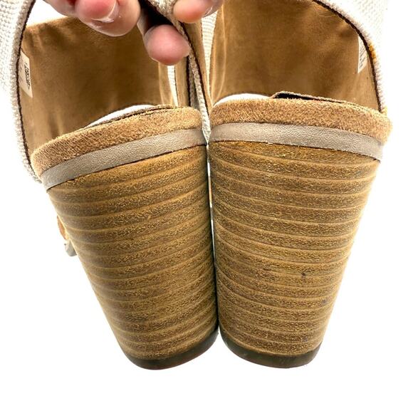 Toms Majorca Cutout Heeled Sandal Natural Yarn Dye Size 10 - Picture 4 of 14